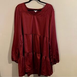 Elegant Burgundy Dress